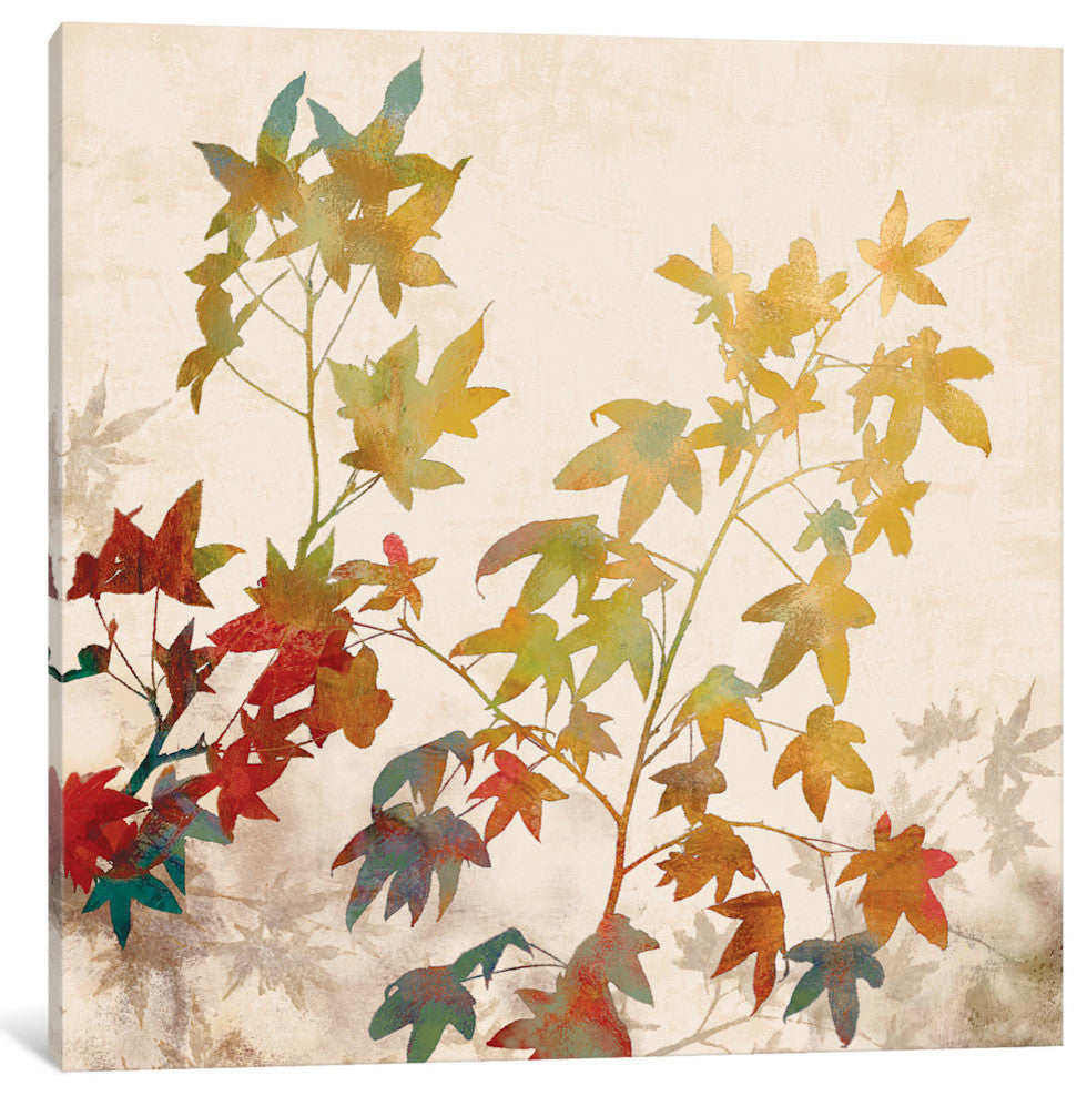 "Turning Leaves II" by Erin Lange, Canvas Print, 12"x12"