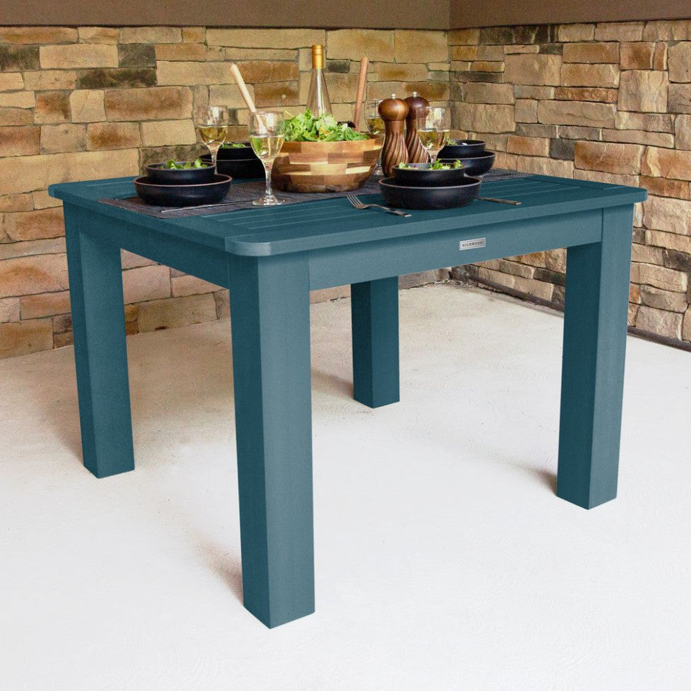 Square Dining Table, Nantucket Blue