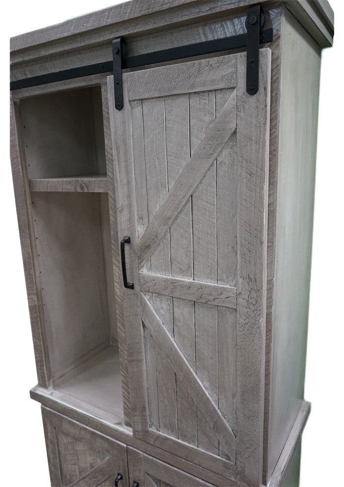 Barn Style Kitchen Pantry with Sliding Door, Autumn Sage