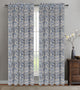 Jacquard Vine Drapery Curtain Panels, Blue, 50"x96", Set of 2