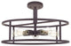 Quoizel NHR1720WT Five Light Semi-Flush Mount, Western Bronze Finish