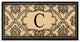 A1HC  Uriel Treated Coir Entry Monogrammed Double Doormat, 60"x30", X-Large, C