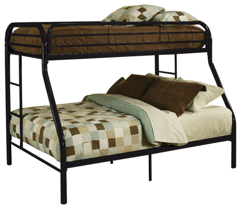 Acme Furniture Tritan, Bunk Bed, Twin/Full Black 02053BK