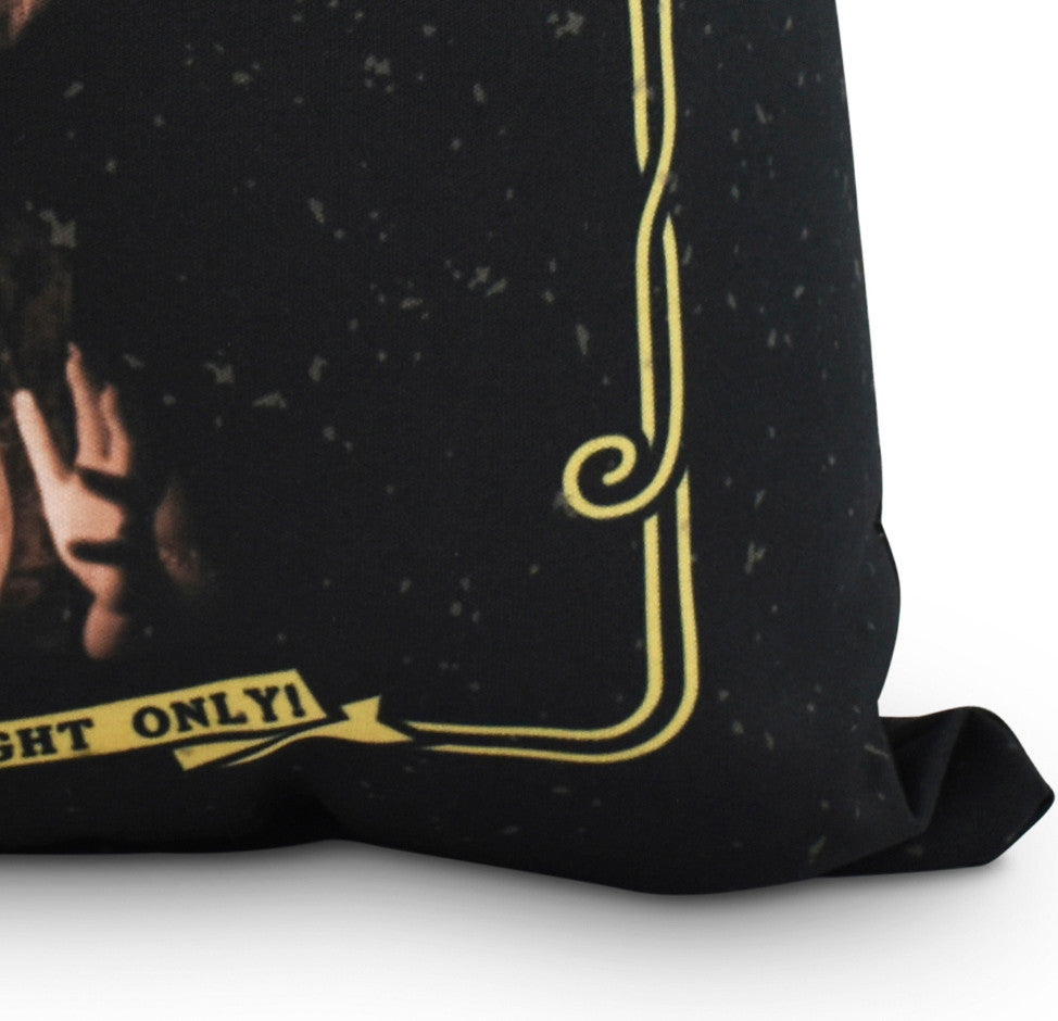 Madame Psychic 20" Gold/Yellow Halloween Print Decorative Throw Pillow