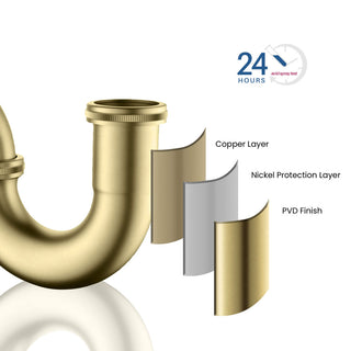 Kibi 1-1/2" P-Trap, Brushed Gold