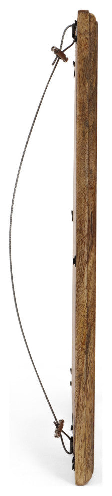Finley Rustic Handcrafted Round Pie Mirror