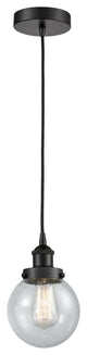 Innovations 616-1PH-BK-G204-6 1-Light Mini Pendant, Matte Black