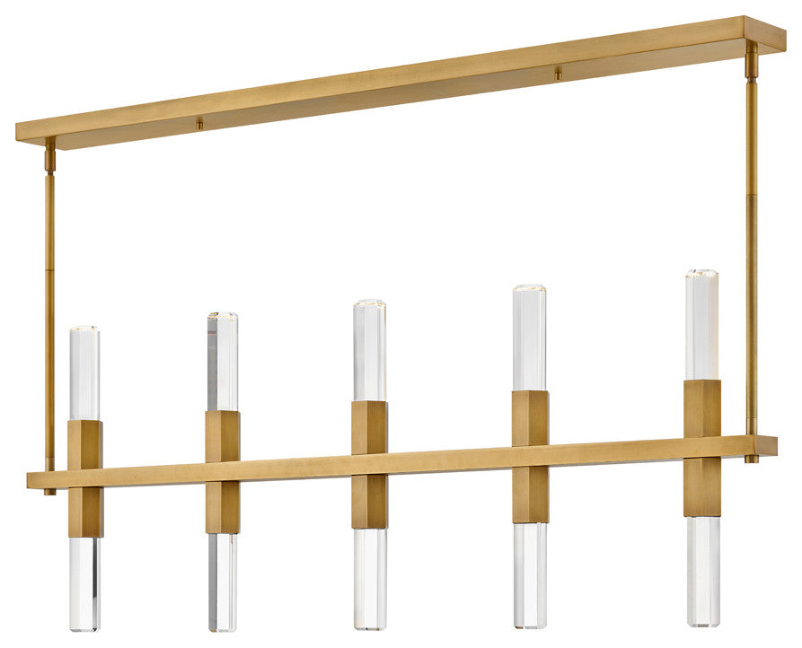 Fredrick Ramond Cecily Large Ten Light Led Linear, Heritage Brass