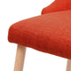 GDF Studio Soloman Fabric Dining Chairs With Wood Finished Legs, Set of 2, Muted Orange