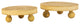 Set of Two Round Wooden Risers