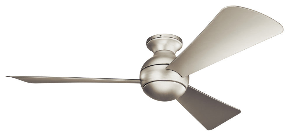 54" Sola Fan LED, Brushed Nickel/Silver Blade