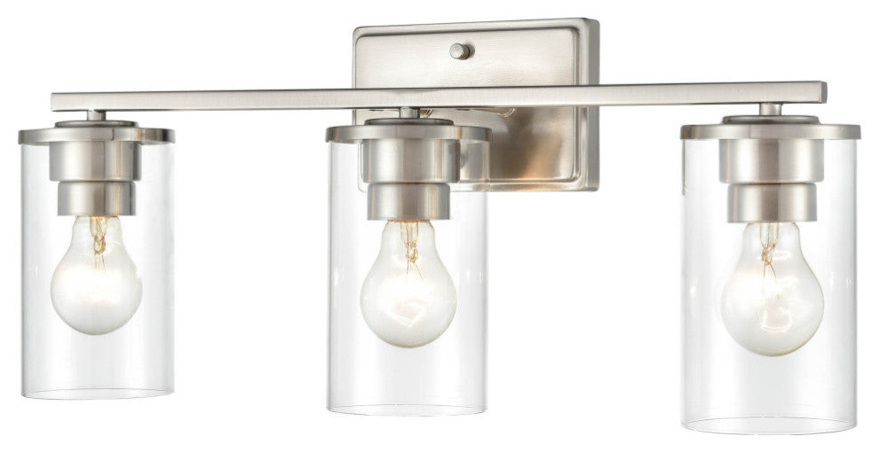 Verlana Collection 3 Light 22" Brushed Nickel Bathroom Vanity Light
