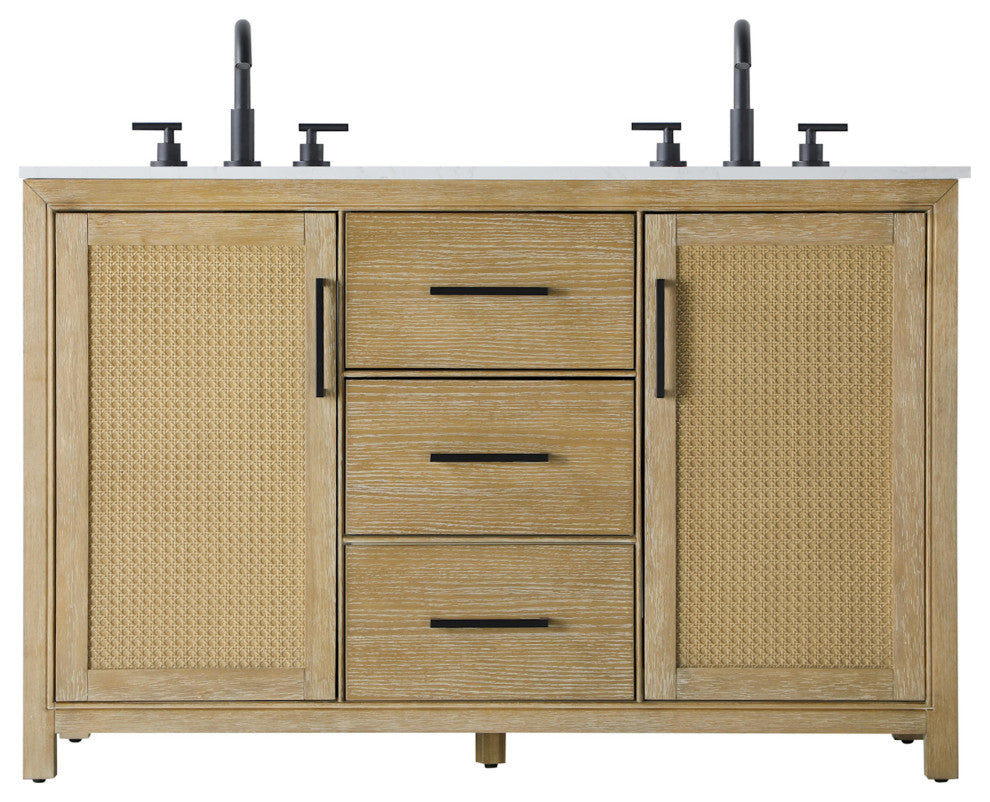 Elegant Lighting VF29554D Alina 54" - Linen Oak