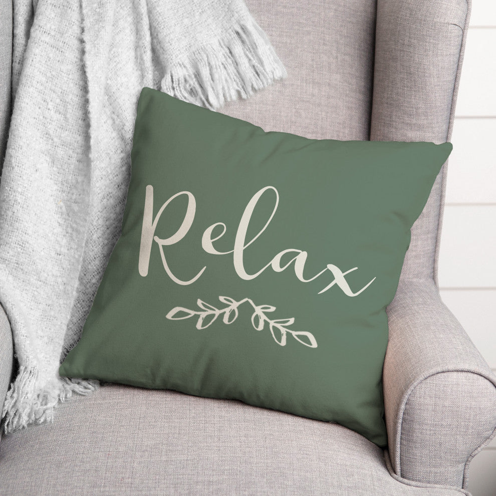 Relax on Green 18x18 Indoor/Outdoor Pillow