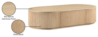 Moana Wood Storage Coffee Table, Natural, 64" W X 32" D