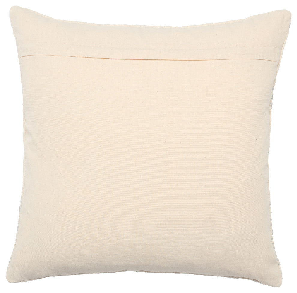 Aryn Striped Cream/ Light Blue Pillow 22" Square, Down Fill