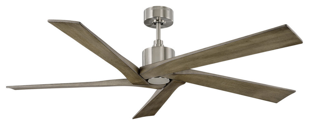 Aspen 56" Ceiling Fan, Brushed Steel