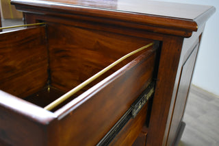 Legacy Solid Mahogany 2 Drawer File Cabinet, Brown Walnut