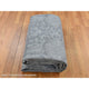 Charcoal Gray Oushak Design Hand Knotted Flat Weave With Silk Rug 9'1"x12'5"