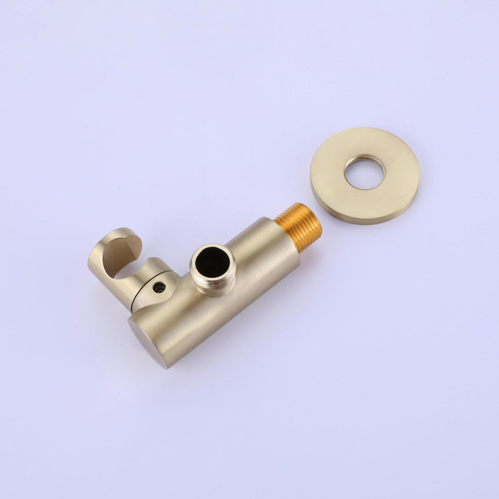 Wall Mounted Pressure Balance Shower System-Includes Rough-in Valve, Brushed Gold