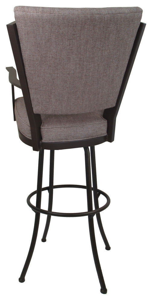 Montana Extra Tall 34" (35") Metal Bar Stool - Noam Base, Basin Beige - Coffee, 34"