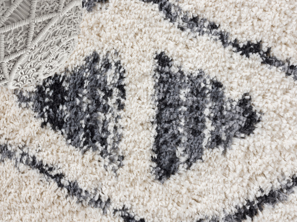 Abani Willow WIL160A Moroccan Shag Cross-Cross Area Rug