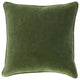 Surya Safflower Medium Green Pillow Shell With Polyester Insert 22"H X 22"W