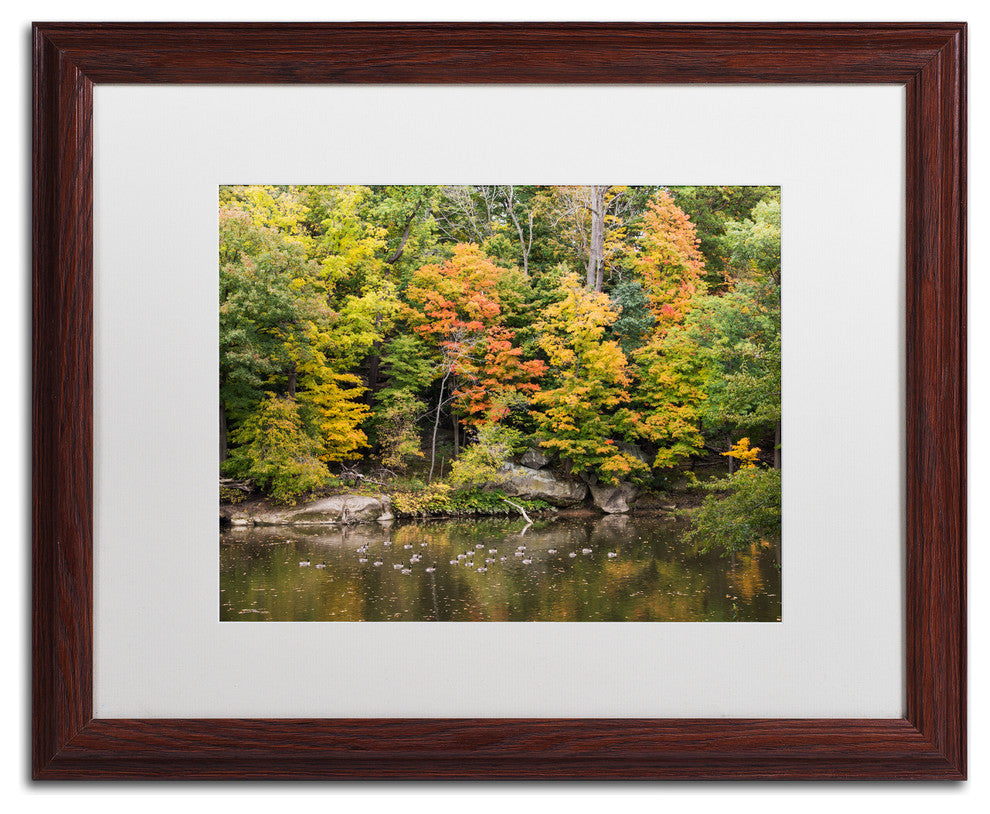 'Early Fall' Matted Framed Canvas Art by Kurt Shaffer