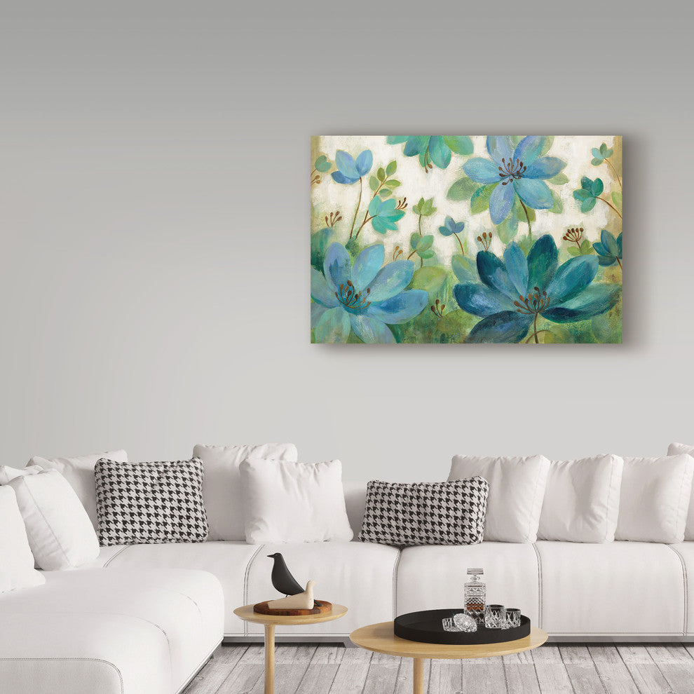 Silvia Vassileva 'Peacock Bloom' Canvas Art, 32"x22"