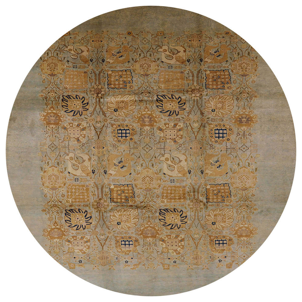 Ahgly Company Indoor Round Mid-Century Modern Area Rugs, 7' Round