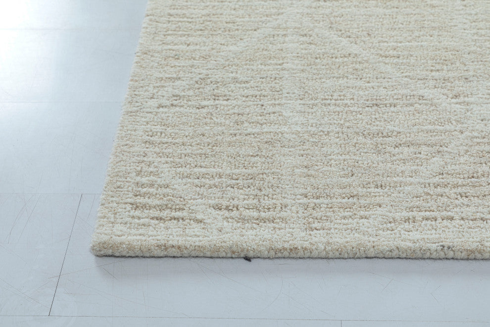 NuStory Crossover Hand Tufted Stripe Area Rug in Beige, 7'6" X 9'6"