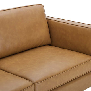 Kaiya Vegan Leather Sofa-Tan