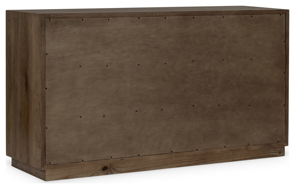 Santa Clara 6-Drawer Wood Dresser, Toasted Brown