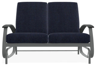 Belle Isle Cushion Deep Seating 2-Seat Glider, Indigo/Graphite