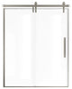 59-in to 60-in x 76-in Frameless Sliding Shower Door, Brushed Nickel