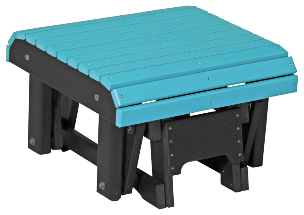 Poly Glider Footrest, Aruba Blue & Black