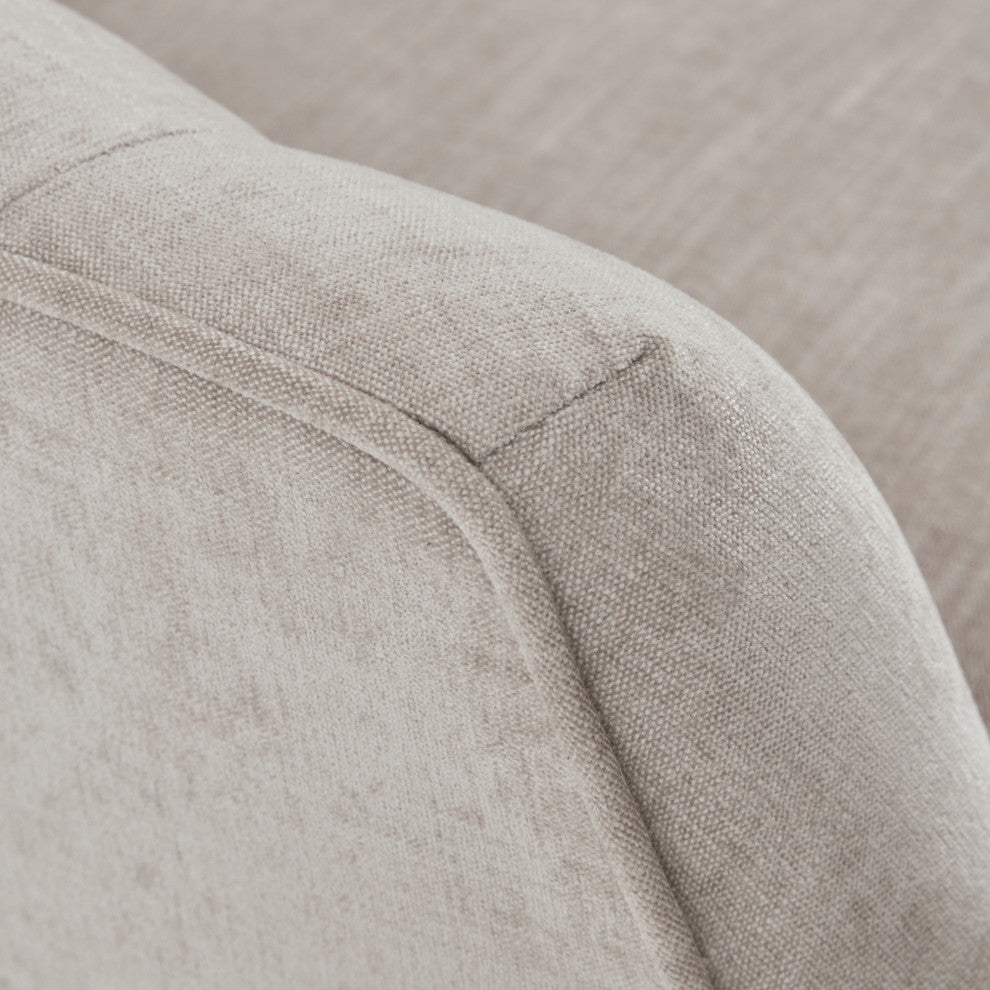 Madison Park Calvin Curved Wide Back Swivel Accent Chair, Ivory