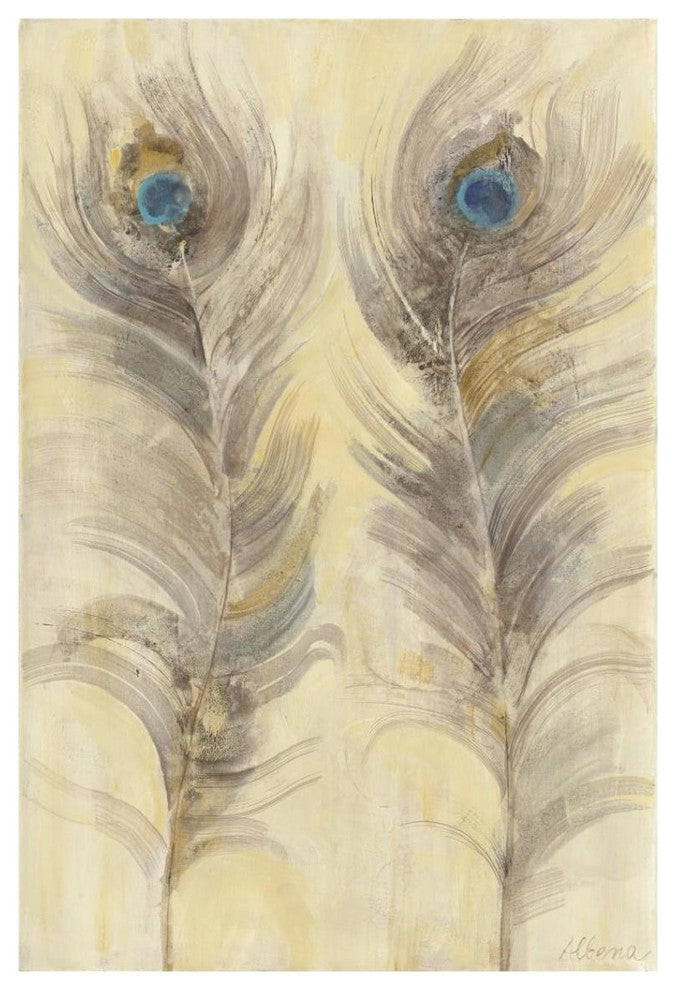 "Blue Eyed Feathers" Digital Paper Print by Albena Hristova, 26"x38"