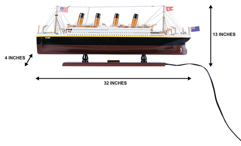 Titanic With Lights Cruise Ship Model