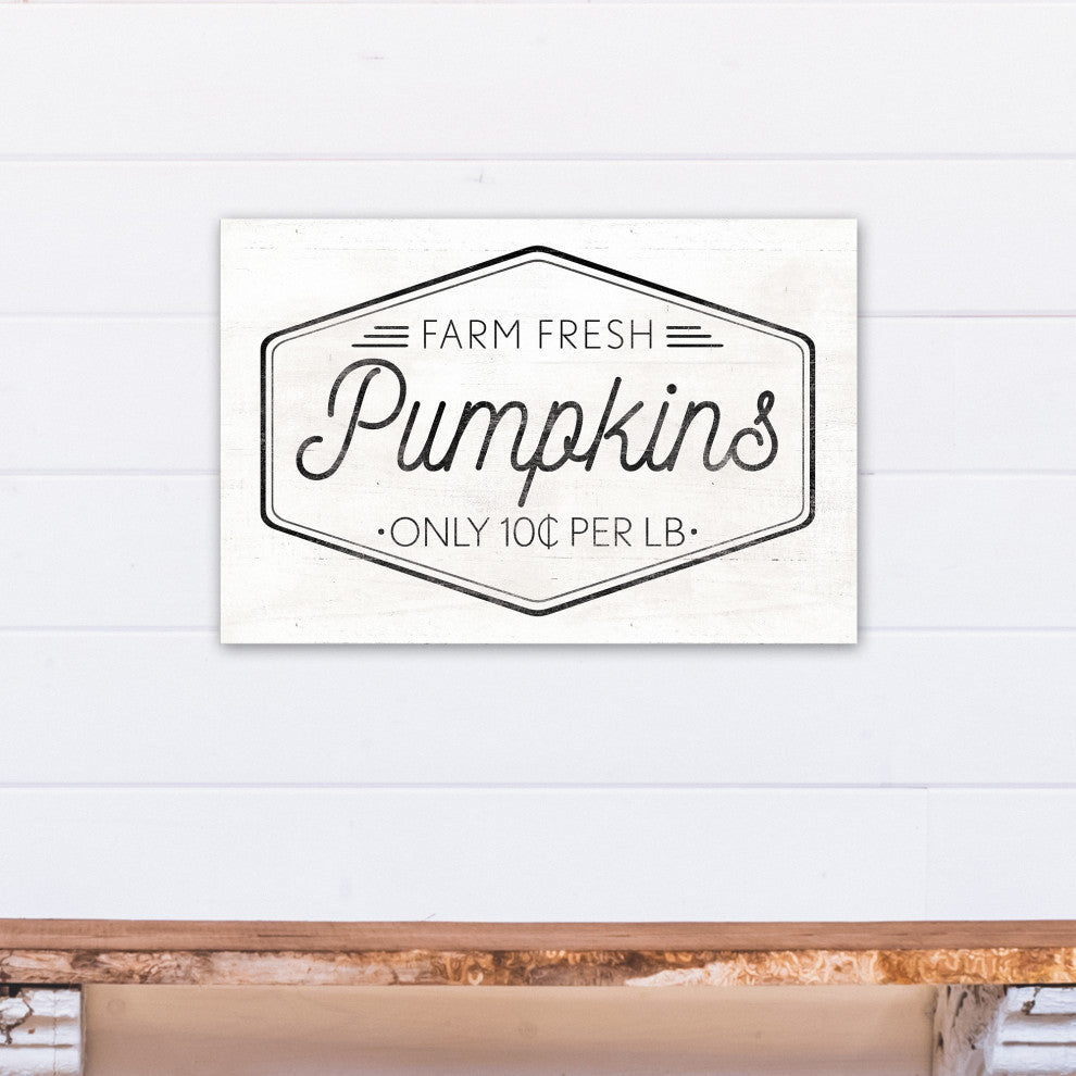 Farm Fresh Pumpkins 16x24 Canvas Wall Art