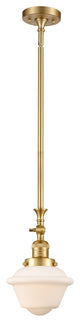 Small Oxford 1 Light Mini Pendant, Satin Gold, Matte White