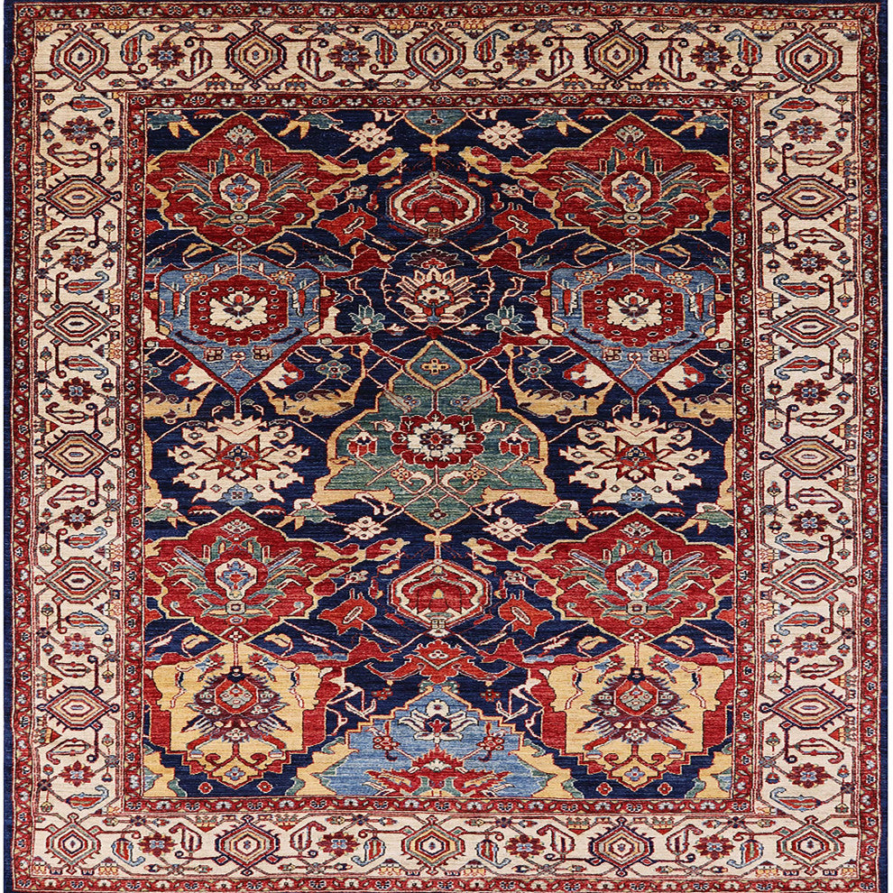 Ahgly Company Indoor Square Mid-Century Modern Area Rugs, 5' Square