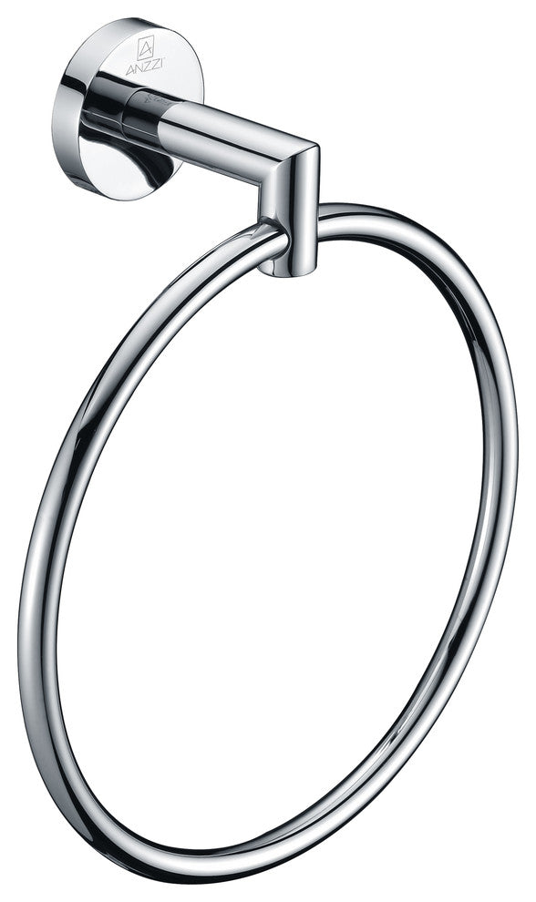 Caster 2 Series Towel Ring, Polished Chrome