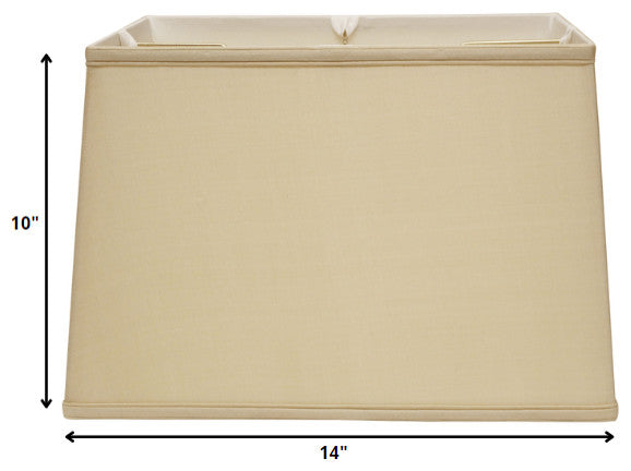 14" Inherent Throwback Rectangle Pongee Silk Lampshade