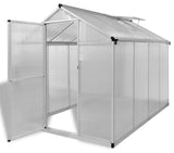 vidaXL Reinforced Aluminum Greenhouse with Base Frame 49.5ft?