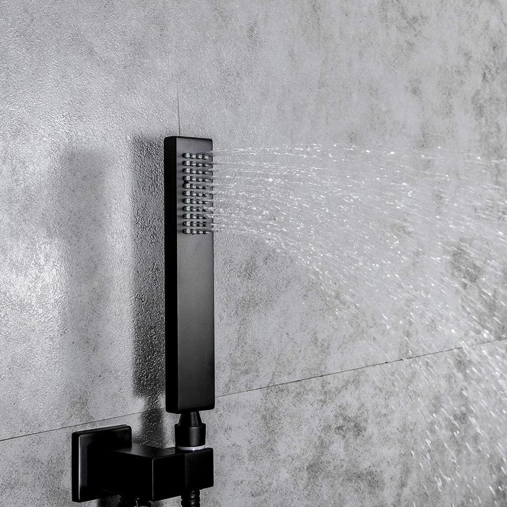 Dyconn Faucet Talise SS312A-BLK Wall Mounted 3-Setting Shower Faucet System