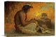 "The Badger Skin" Stretched Canvas Giclee by Eanger Irving Couse, 16"x12"