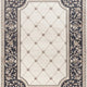 5' X 8' Ivory Or Grey Diamond Bordered Area Rug