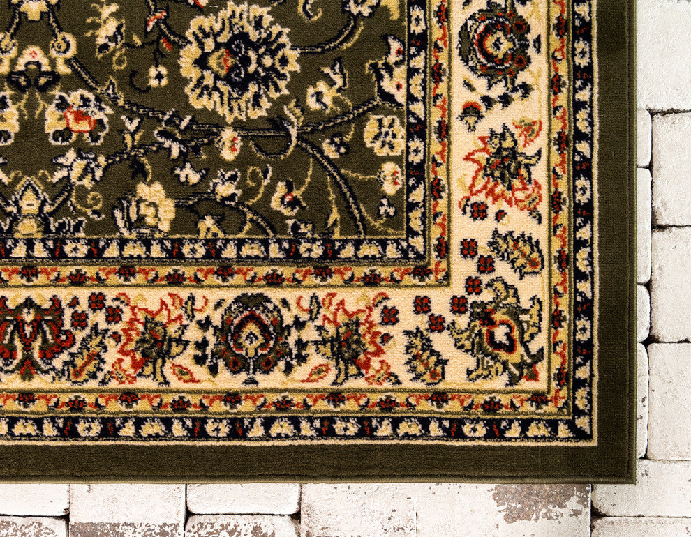 Unique Loom Green Washington Sialk Hill 5' 0 x 8' 0 Area Rug