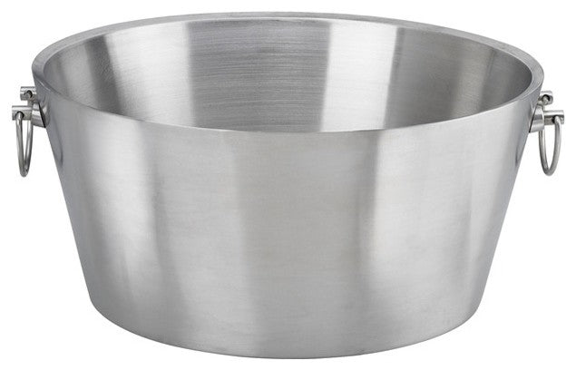 Kraftware Brushed Stainless Steel Party Tub, 19"